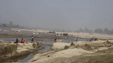 Stone Extraction and stone crushing plant in Bangladesh Stock Footage 299935087