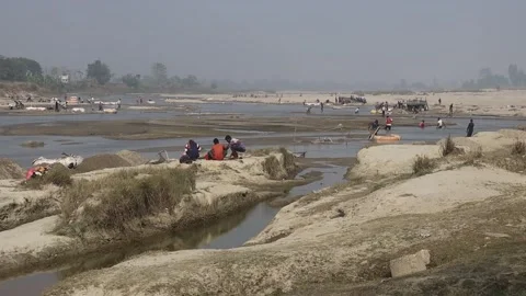 Stone Extraction and stone crushing plant in Bangladesh Stock Footage 299935150
