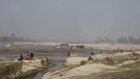 Stone Extraction and stone crushing plant in Bangladesh Stock Footage 299935151