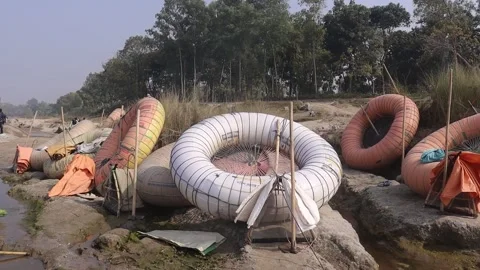 Stone Extraction and stone crushing plant in Bangladesh Stock Footage 299935273