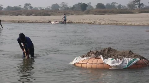 Stone Extraction and stone crushing plant in Bangladesh Stock Footage 299935339