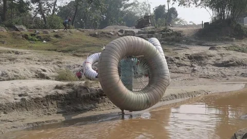 Stone Extraction and stone crushing plant in Bangladesh Stock Footage 299935448