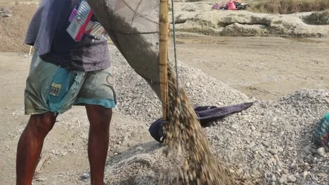 Stone Extraction and stone crushing plant in Bangladesh Stock Footage 299935506