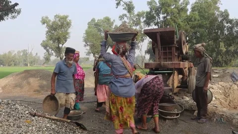 Stone Extraction and stone crushing plant in Bangladesh Stock Footage 299935735