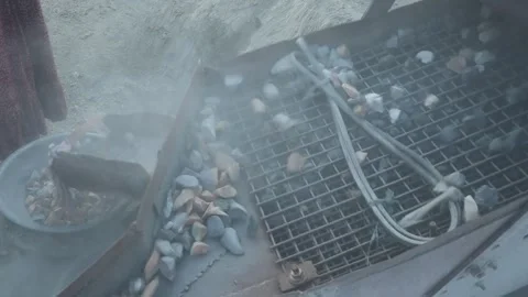 Stone Extraction and stone crushing plant in Bangladesh Stock Footage 299936617