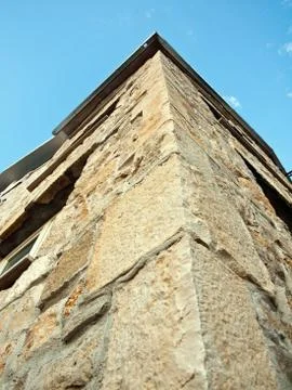 Stone facade on house Stock Photos