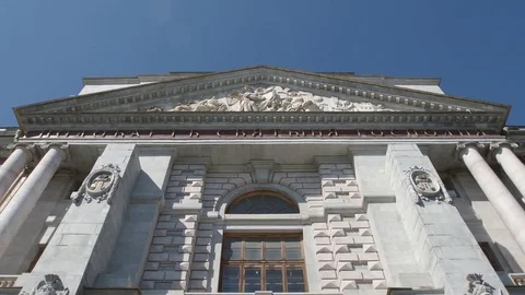 Stone facade of the Mikhailovsky Castle Stock Footage 81727030