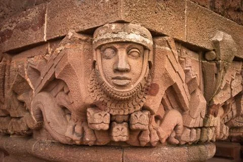 Stone face on a monument at the Kyffhaeuser Stock Photos