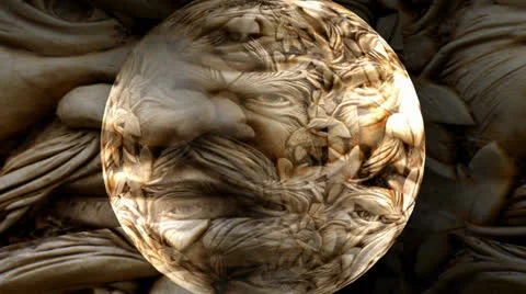 Stone Face Sphere Motion Mapping Stock Footage