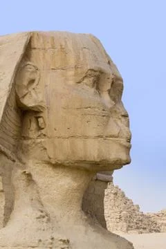 The stone face of the Sphinx Stock Photos