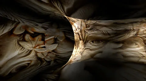 Stone Face Tunnel Motion Mapping Stock Footage 24732103