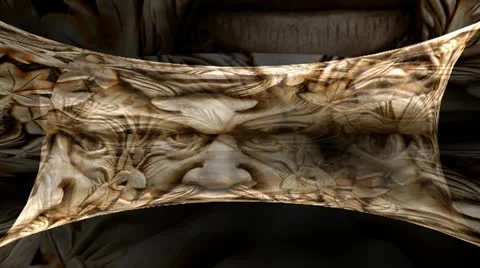 Stone Face Warpcore Motion Mapping Stock Footage 24732481