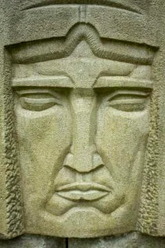 Stone faces Stock Photos