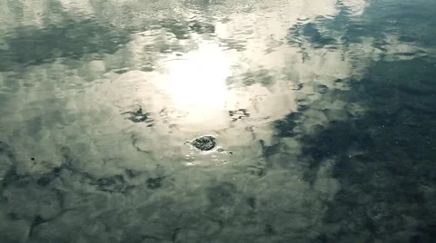 A stone falls in water Video stock 57312127
