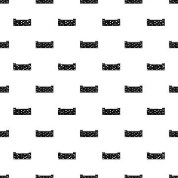 Stone fence pattern seamless vector Illustrazione stock