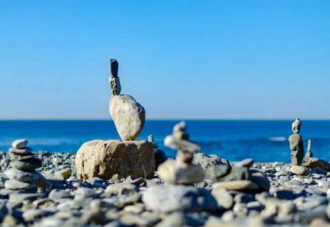 Stone figure with blurred background Stock Photos