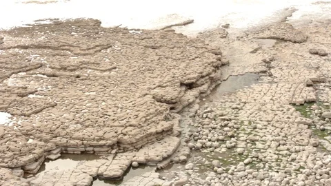 A Stone-Filled Beach Video stock 93168503