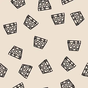 Stone floor line vector seamless pattern 스톡 일러스트