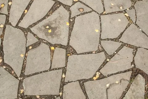 Stone floor pattern with a crack Stock Photos