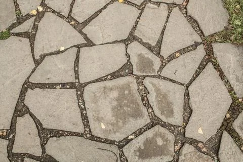 Stone floor pattern with a crack Stock Photos