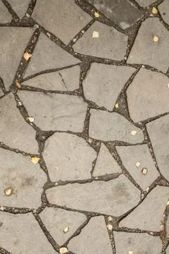 Stone floor pattern with a crack Fotos Stock