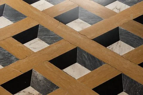 Stone floor structure of an ancient building Stock Photos