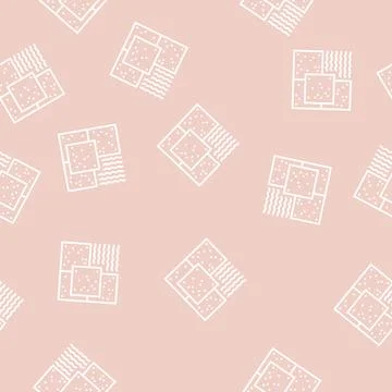 Stone flooring line seamless pattern Illustrazione stock