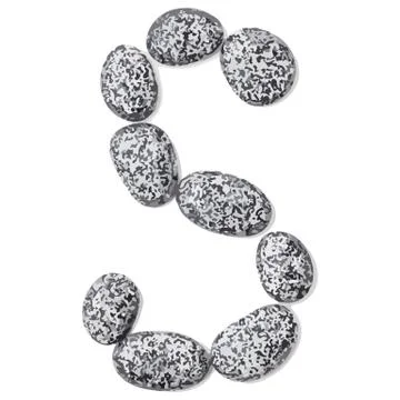 Stone font Stock Illustration