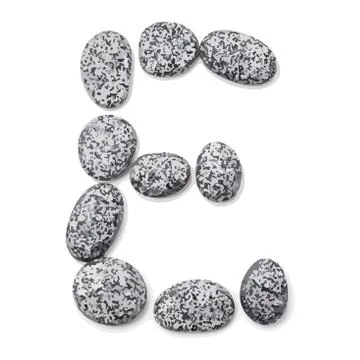Stone font Stock Illustration