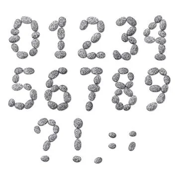 Stone font Stock Illustration