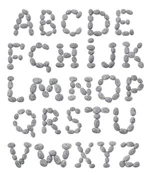 Stone font Foto stock