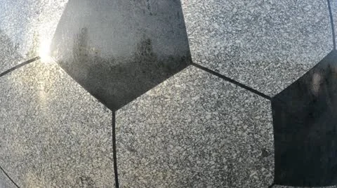 Stone football Stock Footage