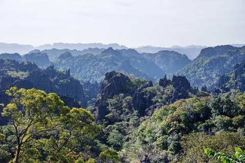 Stone Forest In Laos Stock Photos