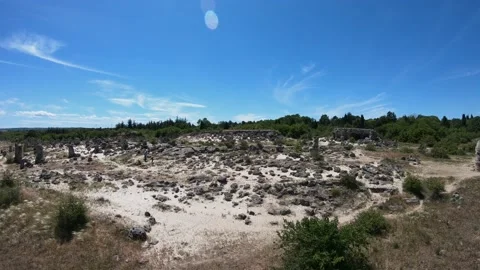Stone forest Varna Stock Footage 156727578