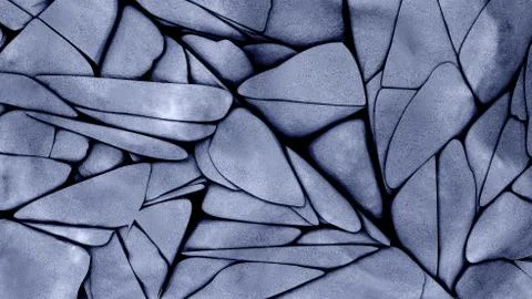 Stone form gray-blue. 3d illustration, 3d rendering Stock Illustration