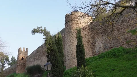 Stone fortification in Toledo Stock Footage 293858784