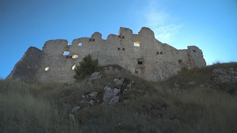 Stone Fortress Side Wall Video stock 84331858