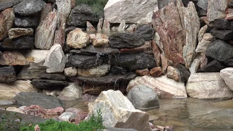 Stone fountain Stock Footage 83412731