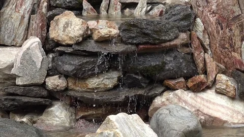 Stone fountain Stock Footage 83412875