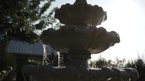 Stone fountain Stock Footage 302309768