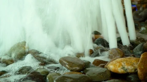 Stone fountains Stock Footage 124979985