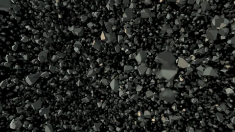Stone fragments that have split and are exploding Stock Footage 250326292