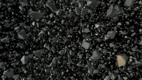 Stone fragments that have split and are exploding Stock Illustration