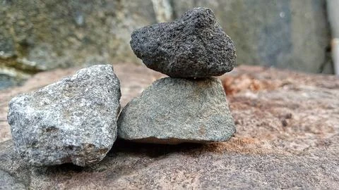 Stone fragments Stock Photos