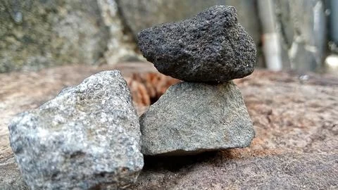 Stone fragments Stock Photos