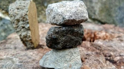 Stone fragments Stock Photos