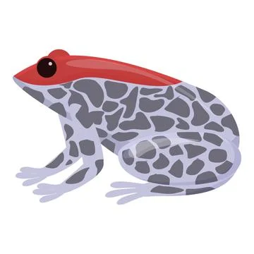 Stone frog icon cartoon vector. Cute toad Illustrazione stock
