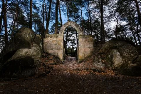 Stone Gate of Pantheon Stock Photos