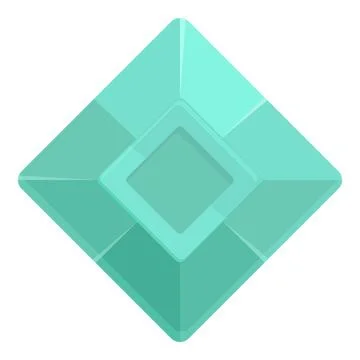 Stone gem icon cartoon vector. Crystal color 스톡 일러스트