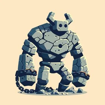 Stone Golem Иллюстрация